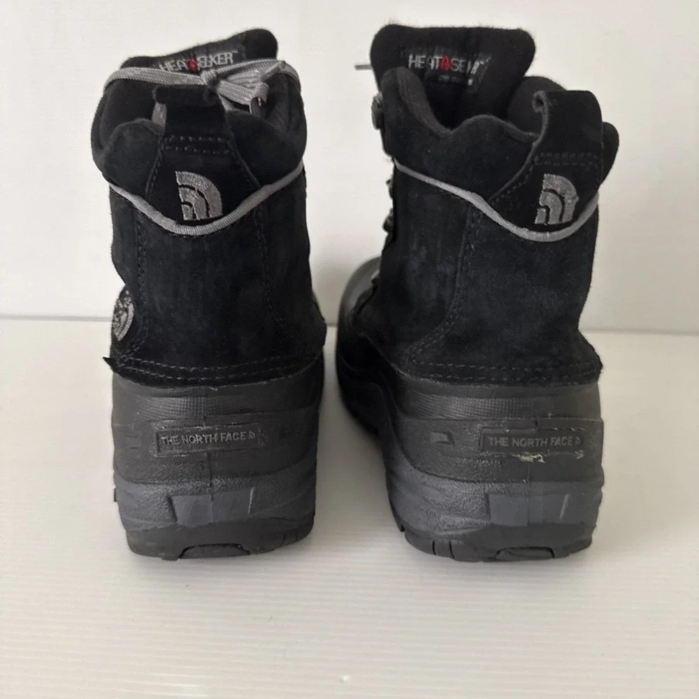 The North Face Heatseeker Waterproof Plus Black Lined Winter Boots Boys Size 5